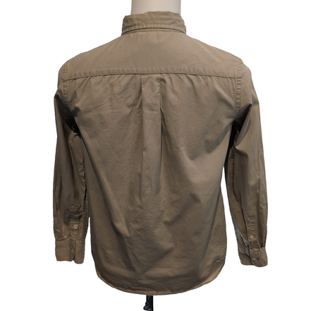 Chemise Ralph Lauren Enfant 14-16 Ans Marron Unie Logo Brodé Coton