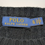 Pull Polo Ralph Lauren Torsadé Noir Logo Gris - Taille XL / XXL