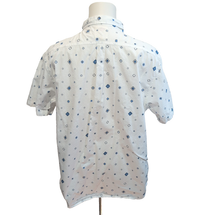 Levi's Chemise Manches Courtes Blanche Motif Marin 100% Coton Homme XXL
