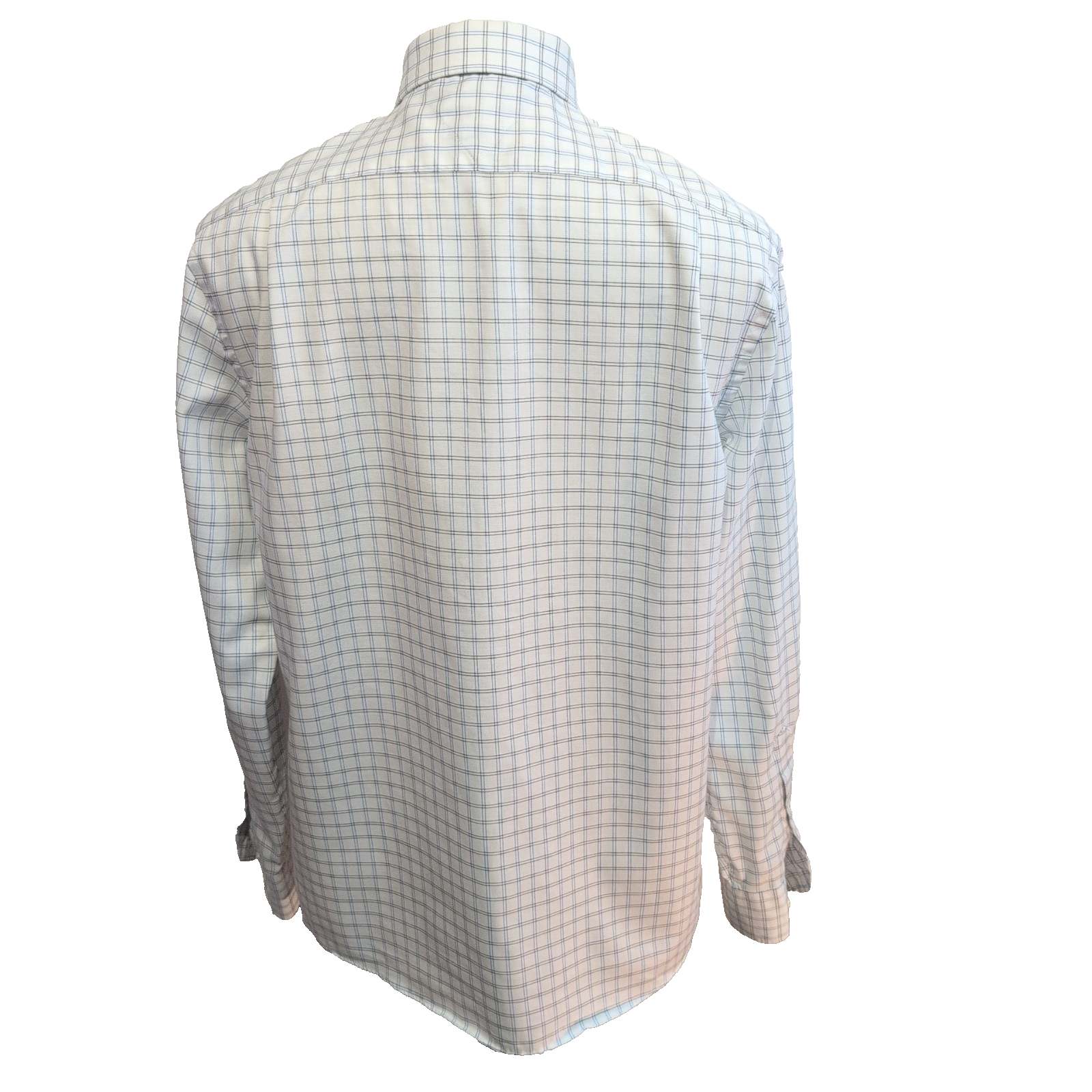 Chemise Tommy Hilfiger Homme L/XL Blanche Carreaux Bleus Kaki Coton