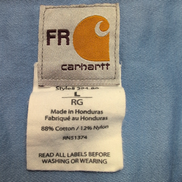 Chemise Carhartt FR L Bleu Workwear Poche Stylo Honduras manches longues