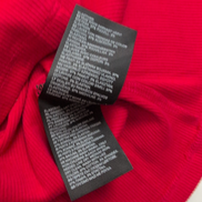 Haut Femme MONKI Taille L Rouge Manches Courtes Coton Neuf avec Étiquette