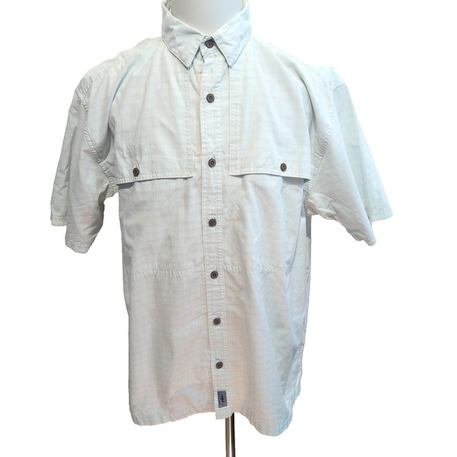 Chemise Patagonia XL Vert Carreaux Coton Organique Manches courtes