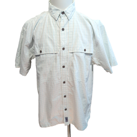 Chemise Patagonia XL Vert Carreaux Coton Organique Manches courtes