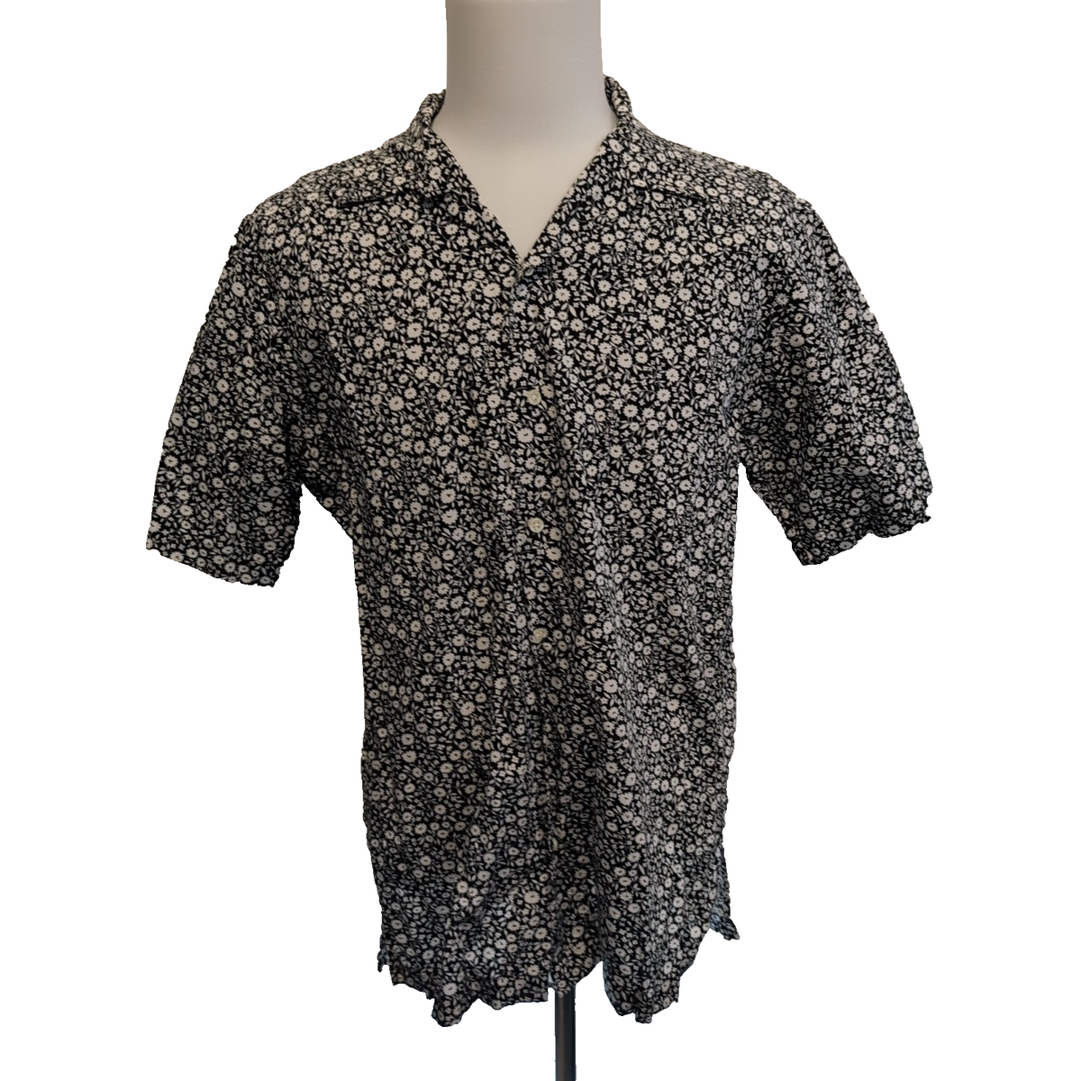 Chemise Polo Ralph Lauren Clayton M Noire Fleurie Hawaïenne Manches Courtes