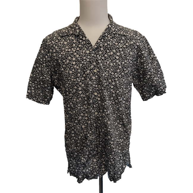 Chemise Polo Ralph Lauren Clayton M Noire Fleurie Hawaïenne Manches Courtes