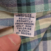Chemise Polo Ralph Lauren Shirt Blake L XL Plaid Vert Bleu Beige Button Down
