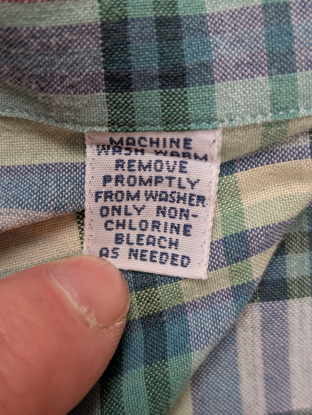 Chemise Polo Ralph Lauren Shirt Blake L XL Plaid Vert Bleu Beige Button Down