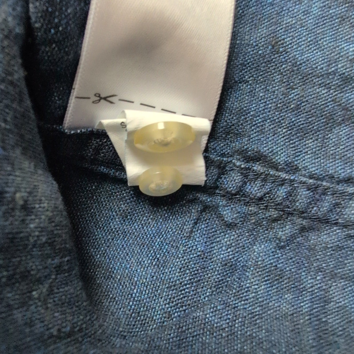 Chemise Banana Republic M Slim Fit Lin Bleu Effet Jean manches longues