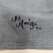 Chemise Big Mac JC Penney M Bleu Custom Fraises Signée 1974 2 Poches