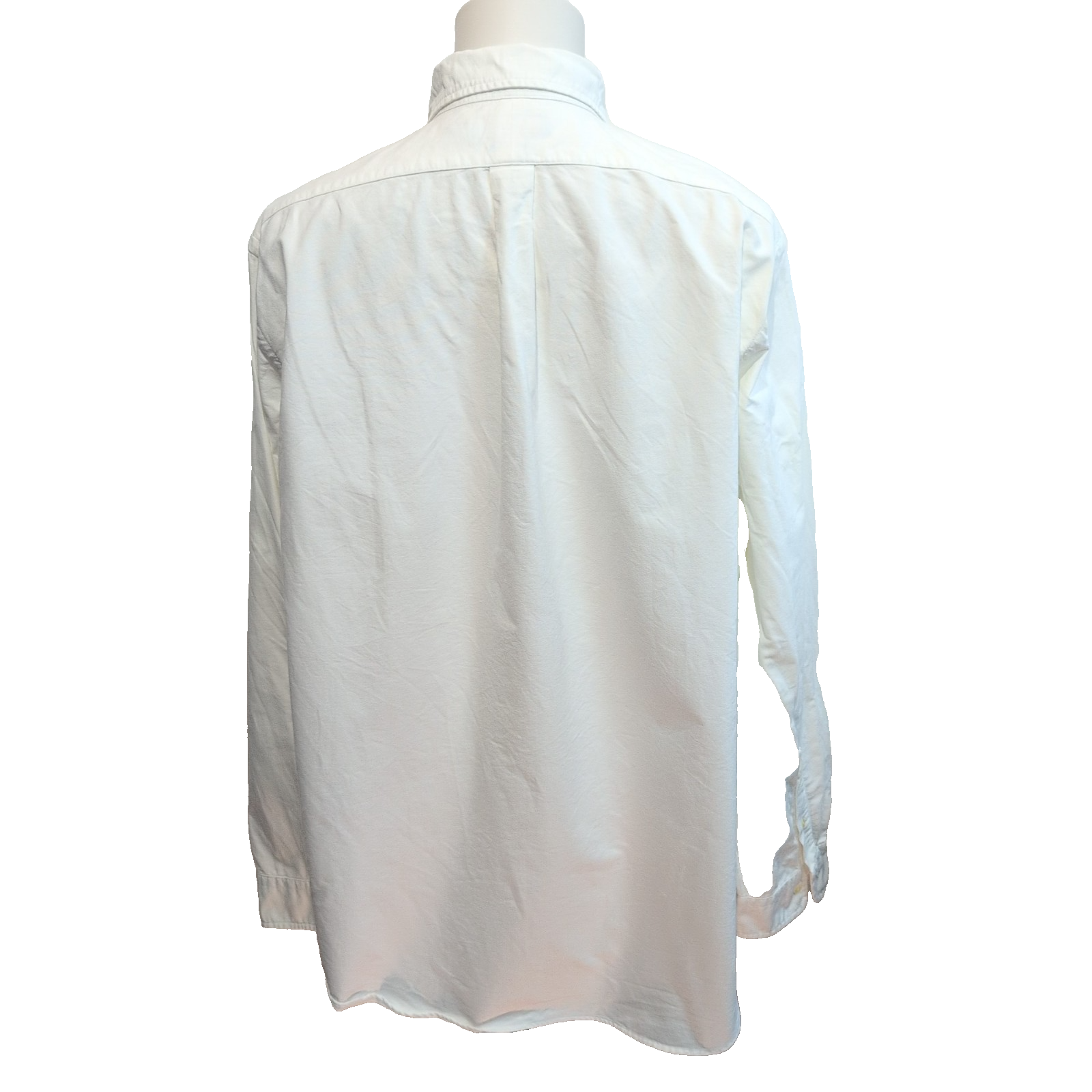 Chemise Ralph Lauren Classic Fit XXL Blanc Uni Logo Marron manches longues