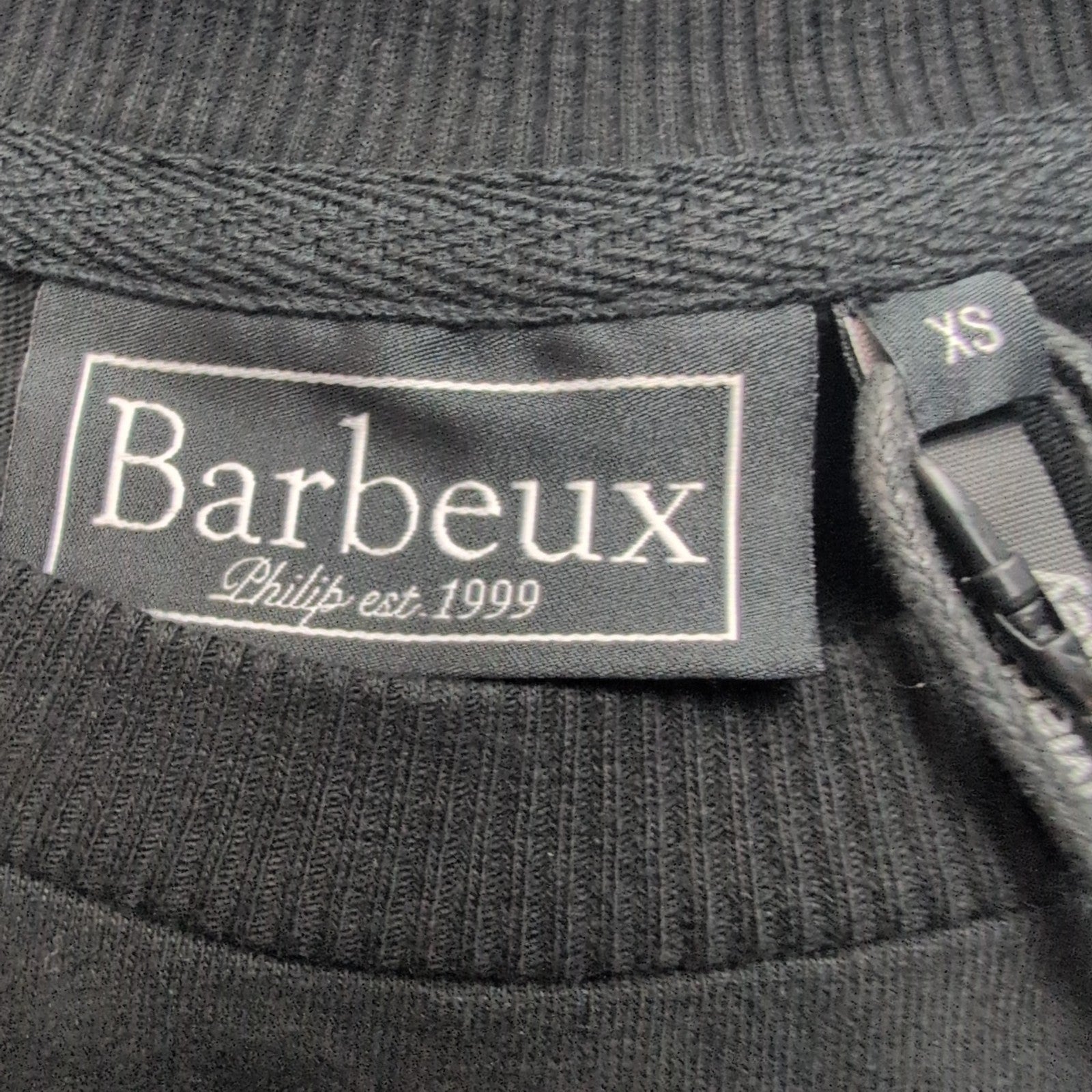 T-shirt Barbeux BBX XS Oversize Noir Coton Épais Neuf avec Étiquette