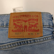 Jean Levi's 511 Homme Vintage Bleu Clair W31 L30 Denim Slim Fit Stretch Pantalon
