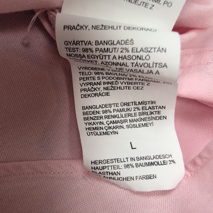 Chemise Nautica Classic Fit L Rose Pâle Stretch Logo Coton manches longues