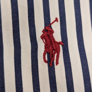 Chemise Ralph Lauren Custom Fit Taille XXL Bleu Marine Rayures Manches Longues