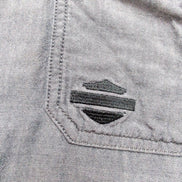 Surchemise Harley Davidson XL gris coton épais doublée boutons pression