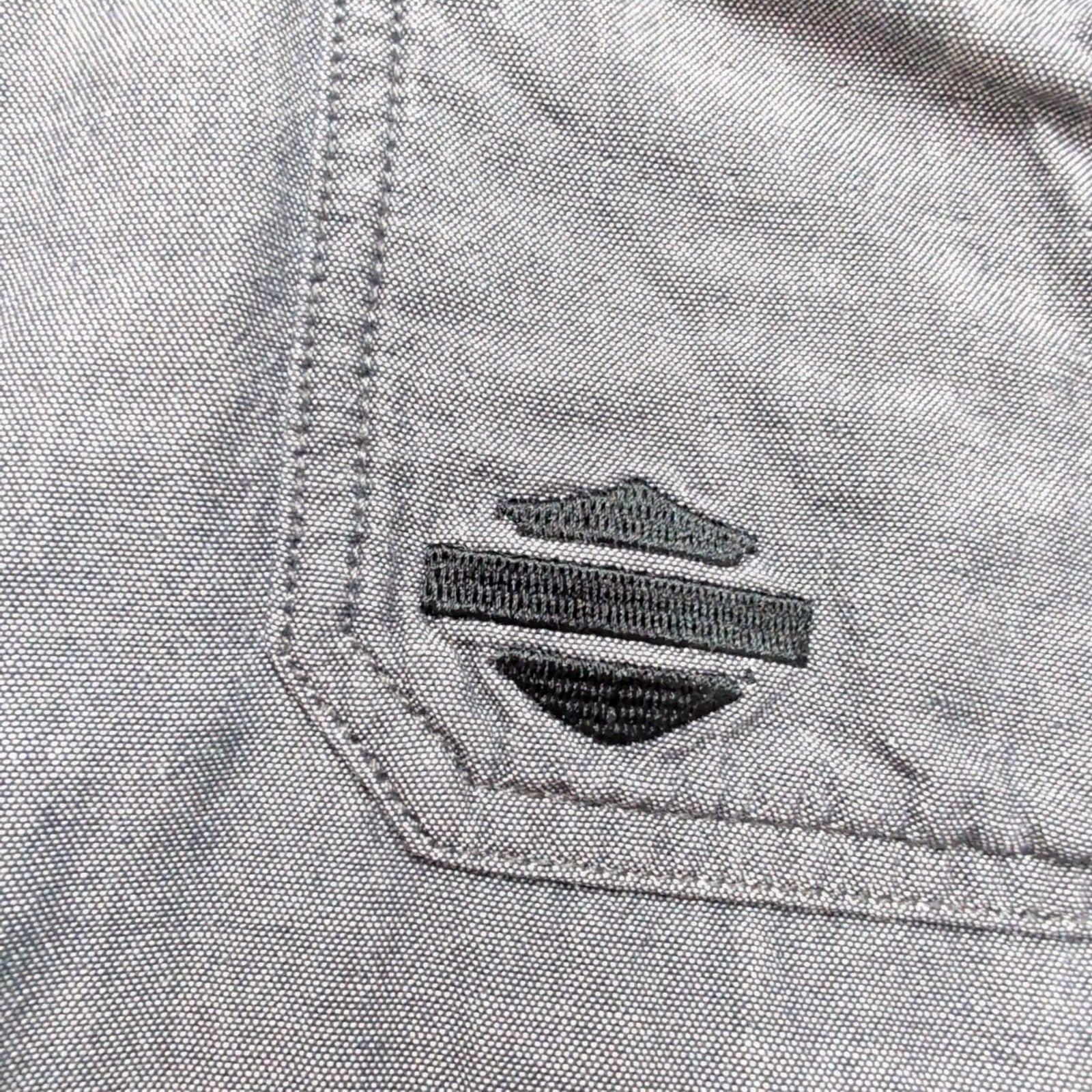 Surchemise Harley Davidson XL gris coton épais doublée boutons pression