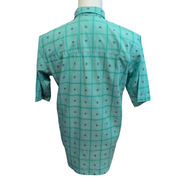 Chemise LEVI'S International Homme M Verte à Papillons Relief Tissu Gaufré