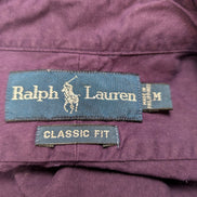 Chemise Ralph Lauren violet logo vert taille M #2053