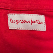 Chemise Les Garçons Faciles L Rouge Jersey Coton Stretch Slim Neuve