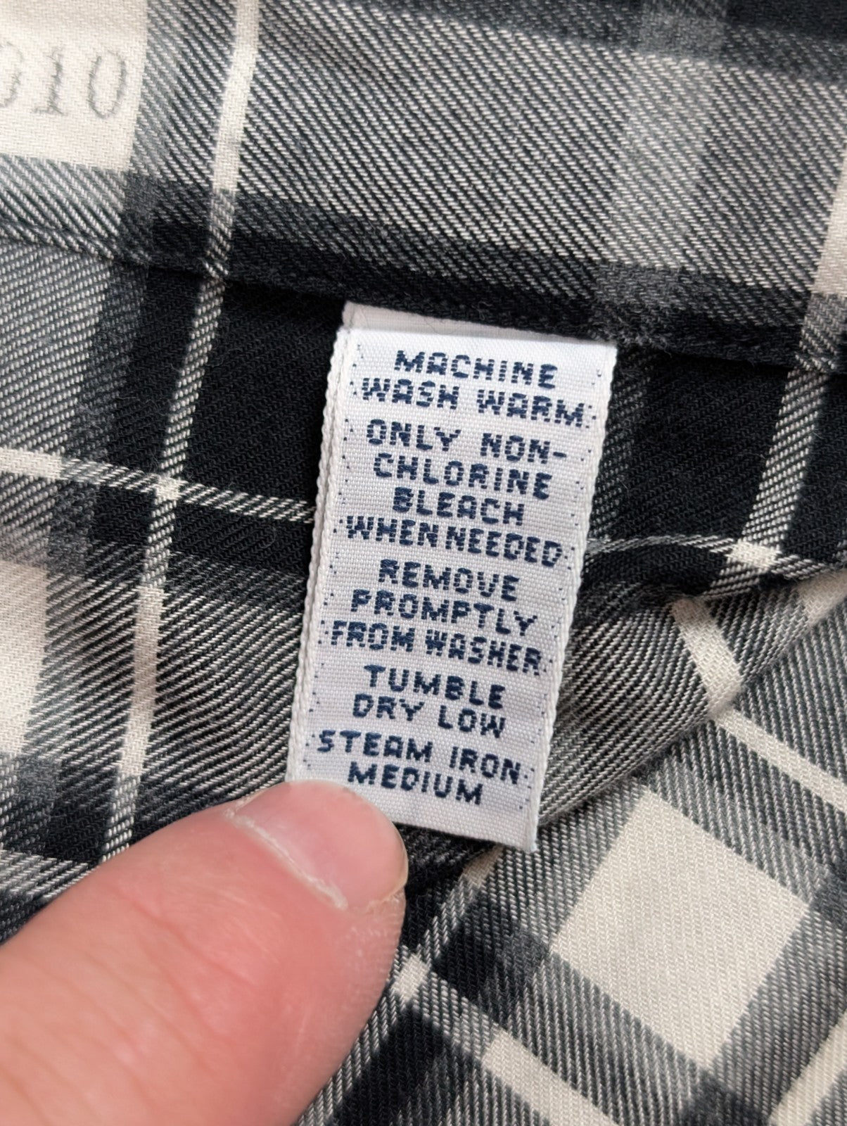 CHEMISE Ralph Lauren homme XXL TBE FLANELLE Noir Blanc défaut 🌑
